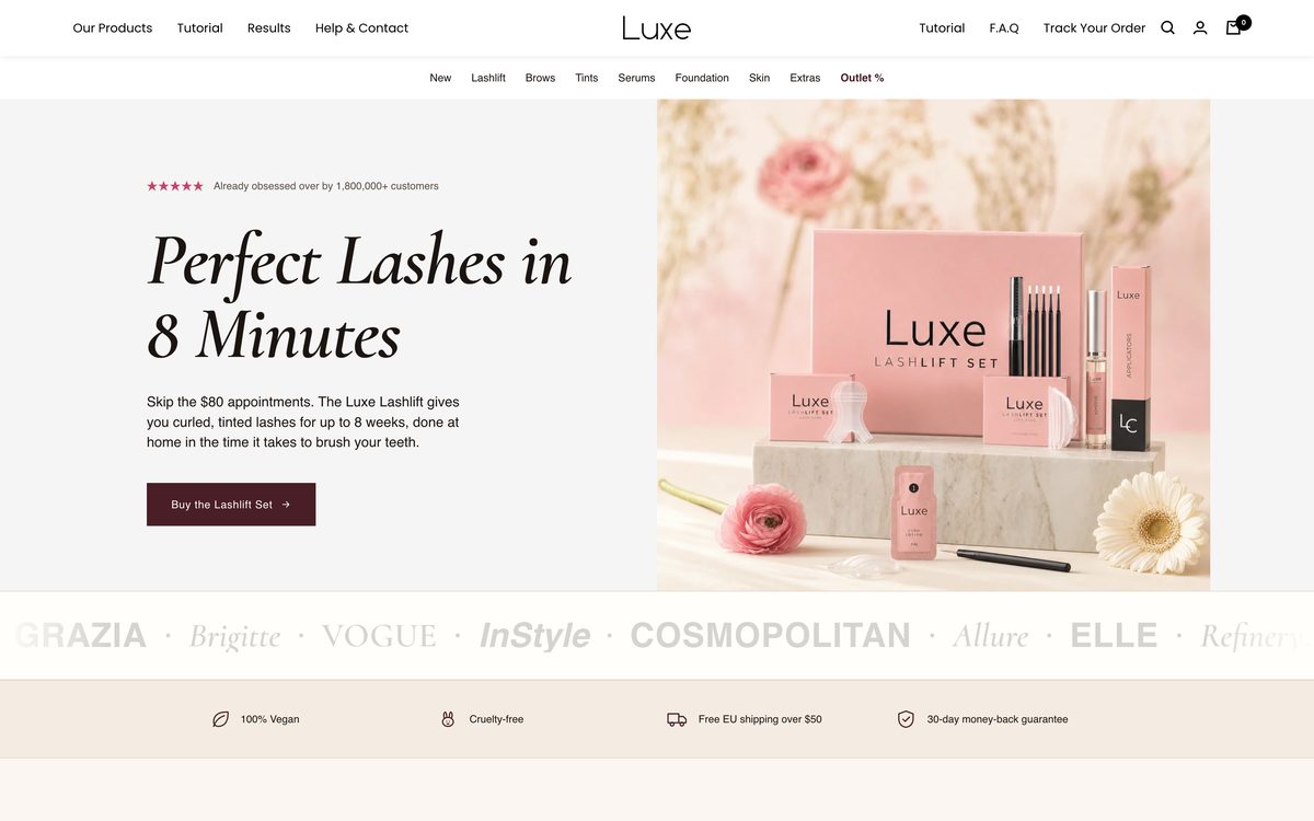 Webseite von luxe
